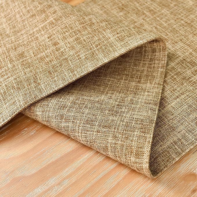 NEWISHER Reversible Double Layer Table Runner Faux Linen Fabric, 13x36inch | - Image 4