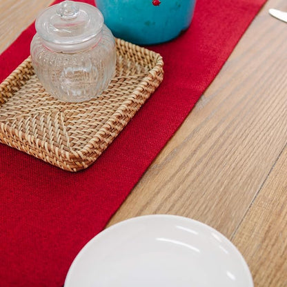 Soft Caddice Faux Linen Table Runner 2 Side - Image 4