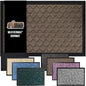 GORILLA GRIP 100% Waterproof All-Season WeatherMax Doormat 35x23, US Designed Natural Rubber, Stain and Fade Resistant, Low Profile Indoor Outdoor Door Mats, Easy Clean Patio Mat, Beige Quatre