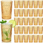48 Pcs 16 oz Plastic Vintage Drinking Glasses Stemless Ribbed Highball Glasses by Unknown