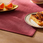 Rustic Cotton Linen Table Runner, 13x48 Inches Burgundy | Farmhouse Style Linen by ZEEMARTONLINE