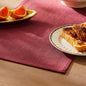 Rustic Cotton Linen Table Runner, 13x60 Inches Burgundy | Farmhouse Style Linen by ZEEMARTONLINE