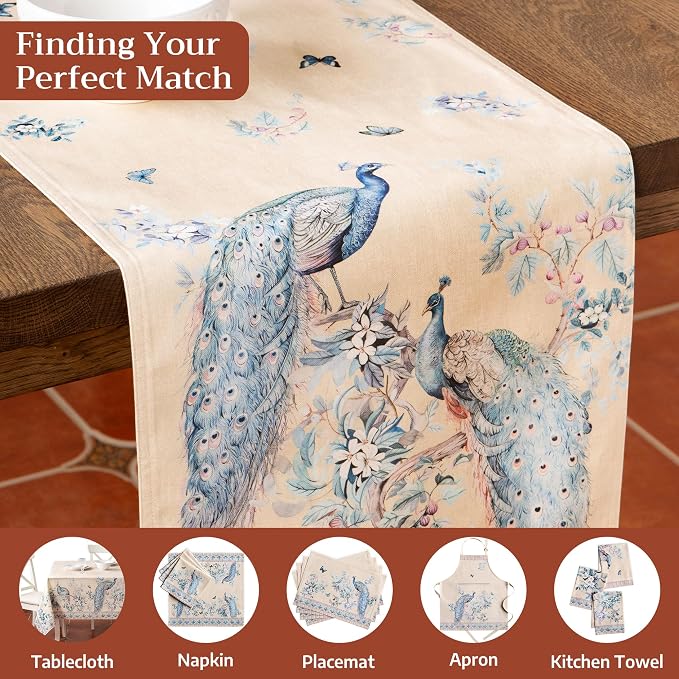 Maison d' Hermine Table Runner 100% Combed Cotton 14.5"x72" | Table Runners 72 - Image 7