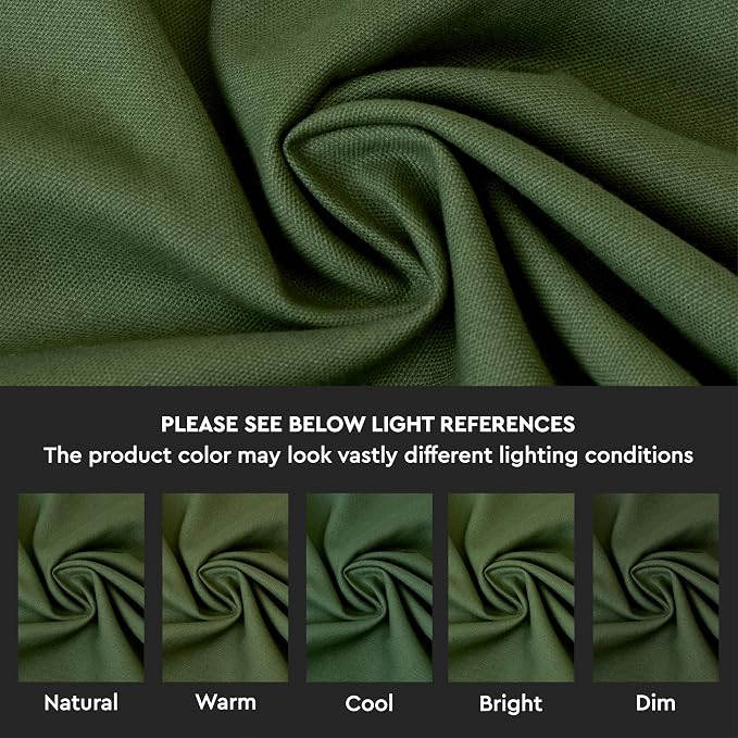 Encasa XO Table Runner, Cotton Canvas Dining Runner 13"x104" | Leaf Green - Image 3