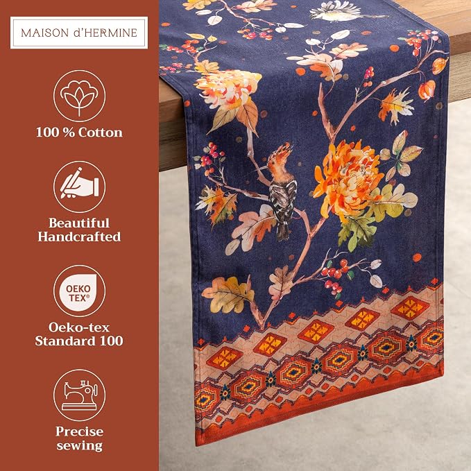 Maison d' Hermine Table Runner 100% Cotton 14.50" x 72" | Table Runners 72 - Image 2