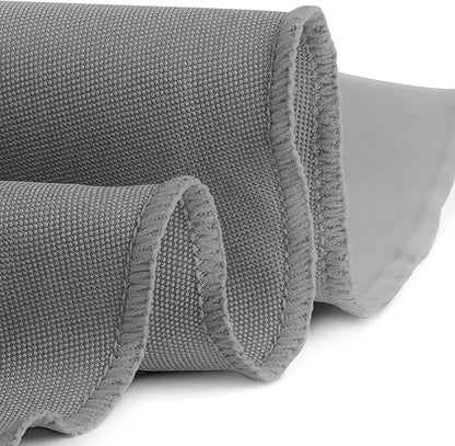 Gee Di Moda Round Tablecloth - 132 Inch Charcoal Round Table Cloth for 72 to 96 Inch Round Tables - Heavy Duty Washable Fabric - for Buffet Table, Holiday Party, Dinner, Wedding & Baby Shower