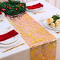 Snowkingdom 2Pcs Gold Table Runner, 11×108 Inch Red and Gold Sequin Glitter by Snowkingdom