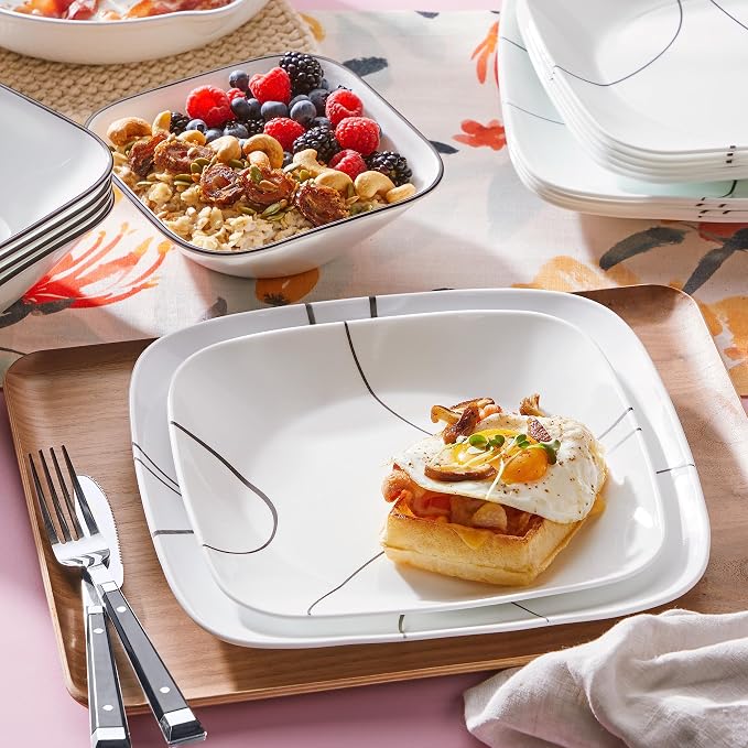 Corelle Vitrelle 6-Piece Salad Plate Set, Triple Layer Glass and Chip Resistant - Image 4