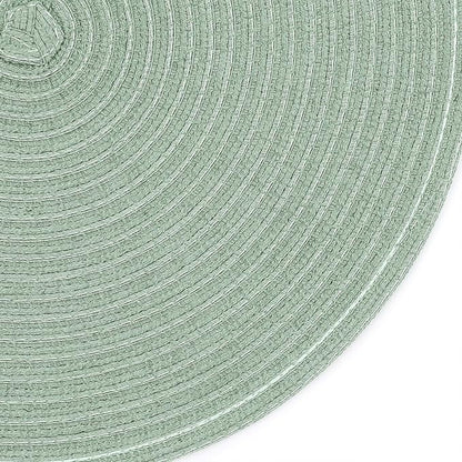 SHACOS Round Placemats Set of 6 Washable 15 inch Cotton Polyester Table Mats - Image 9