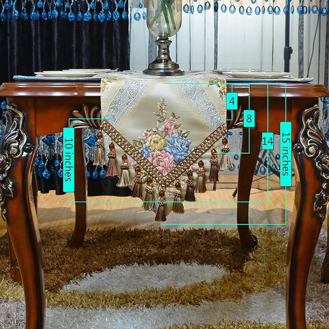 Extra Luxury Velvet Blue Table Runner 120 Inches Long - Image 2