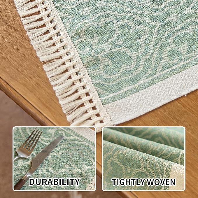 14x18 Botanical Placemats Waterproof Floral Vine Boho Mats | Tired of messy - Image 3