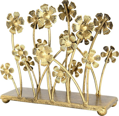OwlGift Vintage Iron Art Napkin Holder For Table, Sunflower Farmhouse Tissue Holder, Cocktail Napkin Dispenser, Rustic Napkin Paper Rack For Home Kitchen Supplies – Bronze