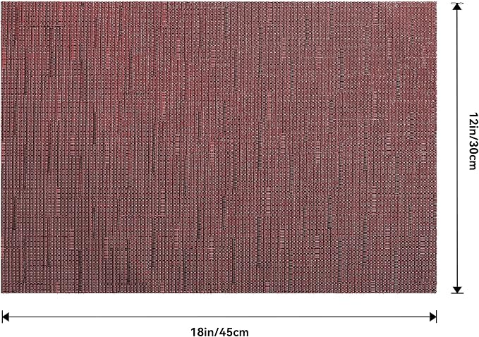 Leetaltree Burgundy Placemats Set of 6 - Image 9