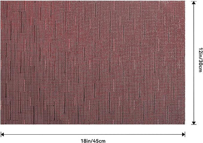 Leetaltree Burgundy Placemats Set of 6 - Image 9