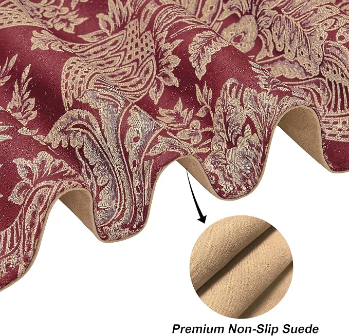 Loom and Mill Luxury Table Runner 108 Inches Long, Classic Jacquard Dining - Image 5