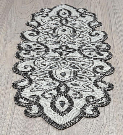 Handmade Beaded Table Runner 13 x 36 Inch - Image 8