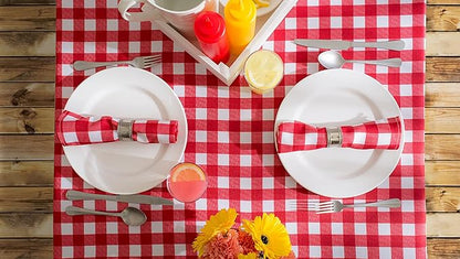 DII Checkered Tabletop Collection 100% Cotton, Machine Washable, Tablecloth - Image 5