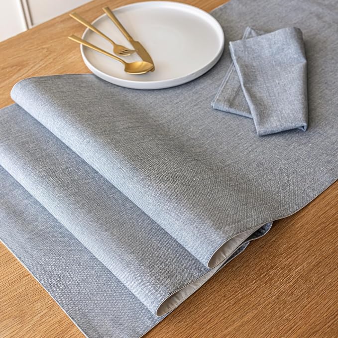 Over&Back 18x108 Woven Chambray Cotton Table Runner - Image 9
