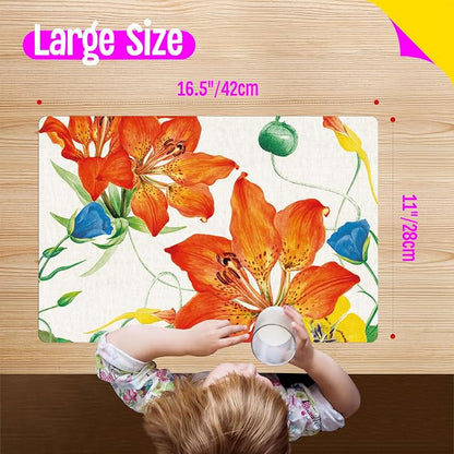 6 Pack Elegant Placemats, Non-Slip Washable, Reusable Placemat - Image 7