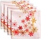 Maison d' Hermine Cloth Napkins Set of 4 100% Cotton for Thanksgiving Christmas Decorations Everyday Reusable Square Fall Napkins Cloth Washable Dinner Party (Crystal Star, 20"x20")
