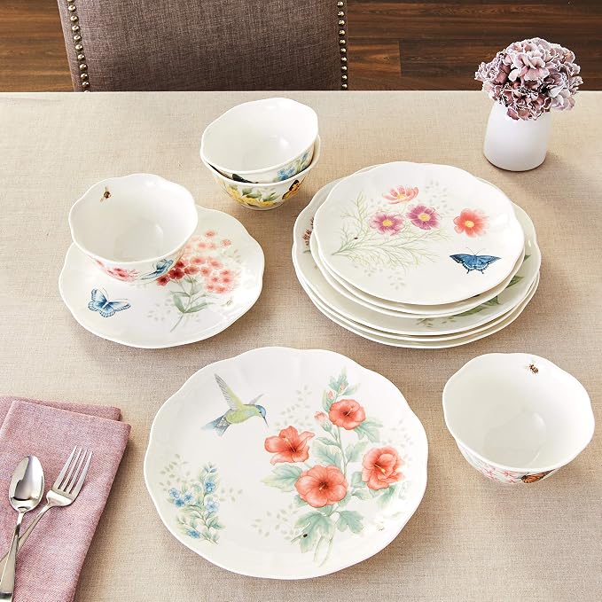 Lenox Dinnerware Set, Butterfly Meadow Flutter 12-Piece Set, Service - Image 11