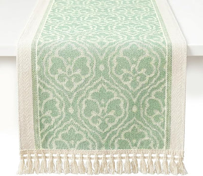 Table Runner, 13.8 x 72 Inch, Jacquard Woven by GleeNflux