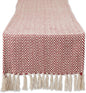 DII Woven Basic Tabletop Collection, Chevron Table Runner, Barn Red by DII