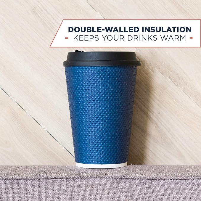 Disposable Coffee Cups With Lids - 12 oz Togo Coffee Cup With Lid. To go Travel - Image 6
