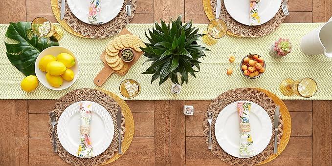 DII Woven Basic Tabletop Collection Chevron Table Runner - Image 5