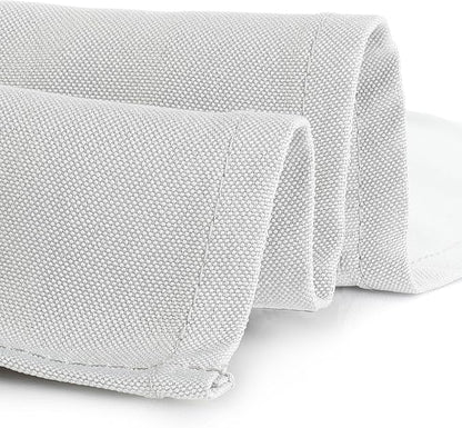 Gee Di Moda Rectangle Tablecloth - 90 x 156 Inch White Table Cloth for 8 Foot Tables with Floor-Length Drop - Heavy Duty Washable Fabric for Holiday Party, Dinner, Weddings & Baby Shower