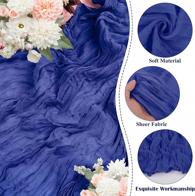20 Packs Cheesecloth Table Runner 10FT Long Boho Gauze Fabric Table Runner - Image 6