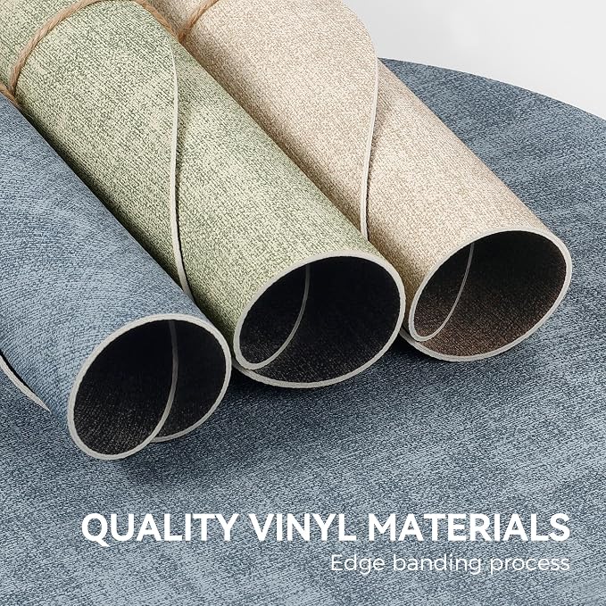 NCUE 13" Faux Leather Round Placemats Set of 6, Reversible Dual-Color | - Image 5