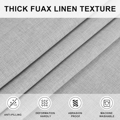 Hiasan 90 Inch Round Tablecloth Linen - Wrinkle and Stain Resistant Washable Polyester Fabric Table Cloth for Patio Dining Room Kitchen Party, Light Grey