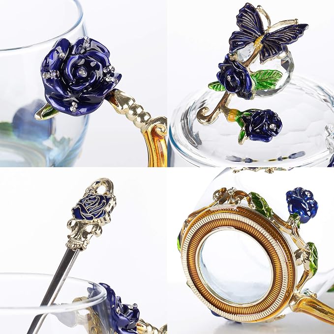 BTaT- Floral Glass Tea Cups - Image 7