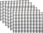 Urban VillaPlacemats for Dining Table 100% Cotton Placemats 14''x20'' Over Sized Tablemats Set of 6 Placemats Grey/White Buffalo Check Tablemats for Family Dinners Wedding PartiesPlacemats