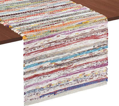 COTTON CRAFT Woven Chindi Table Runner by COTTONCRAFT