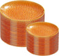 Rubtlamp 100Pcs Orange Plastic Plates, Hammered Plastic Plates Include 50 by Rubtlamp
