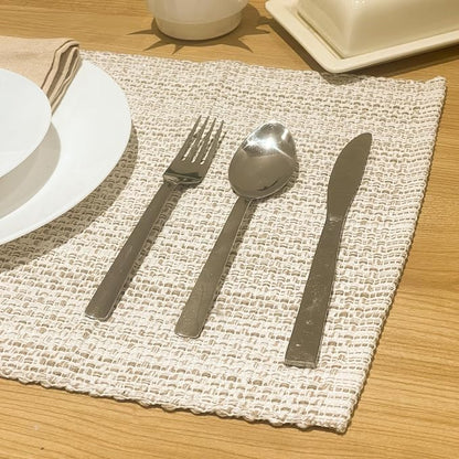 Cotton Placemats Set of 4, 13x19 Inch Washable Woven Fabric Table Mats - Image 4