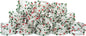 Silver Red Green Beaded Napkin Ring Set of 12 - Beautiful Elegant Decorative Napkin Holder for Christmas/Dinner Table Decoration/Farmhouse/Wedding/Party/Family Gathering/New Year & Everyday Use