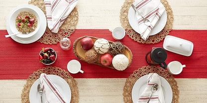 DII Variegated Tabletop Collection, Table Runner3x72, Tango Red - Image 7