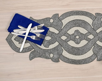 Lightnpro Beaded Table Runner Elegant Infinity Design - Image 3