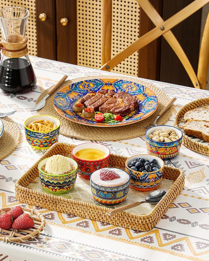 vancasso Ramekins 6 oz Oven Safe, Bohemian Style Creme Brulee Ramekin Set of 6 - Image 2
