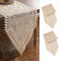 SIOLOC Champagne Lace Table Runner 14x48, Embroidered Floral Cutwork | Elegant by HEALTHYCOMFORTLIFE