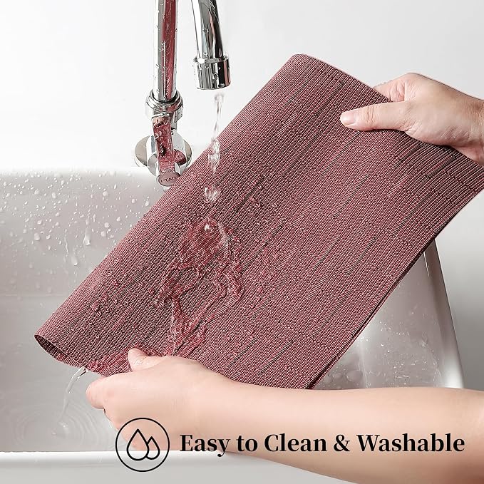 Leetaltree Burgundy Placemats Set of 8 - Image 5