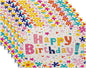 Happy Birthday Placemats Set of 6,Washable Heat Resistant 12×18 Inch Linen Table Mats Birthday Party Place Mats for Party Outdoor Dining Décor