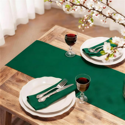 FOLINS&HOME Green Waterproof Decorative Table Runner 36 Inches Long | 210GSM - Image 2