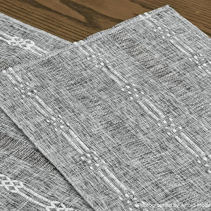 Artoid Mode Dark Grey Farmhouse Embroidered Hollow Table Runner, Seasonal - Image 5