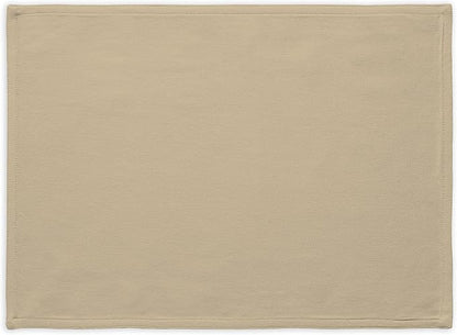 Calicot Placemats Set of 6 100% Cotton Washable Cloth Place Mats, Reusable Table Mats for Spring/Summer & Thanksgiving Christmas Decorations Kitchen Dining Party Wedding (Desert Beige, 13" x 19")
