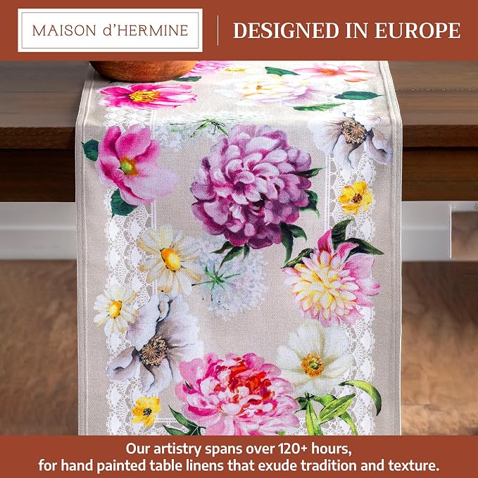 Maison d' Hermine Table Runner 100% Cotton 14.50" x 72" | Table Runners 72 - Image 2