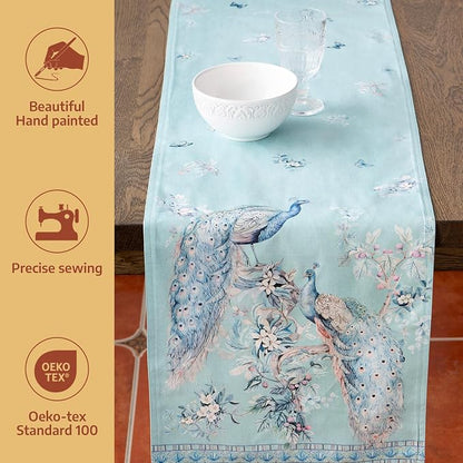 Maison d' Hermine Table Runner 100% Combed Cotton 14.5"x72" | Table Runners 72 - Image 2